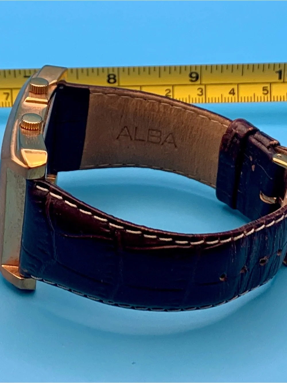 ALBA By SEIKO WWB5-X002 Men’s Rare Dual Dial Tank Watch St Steel Works New Batts